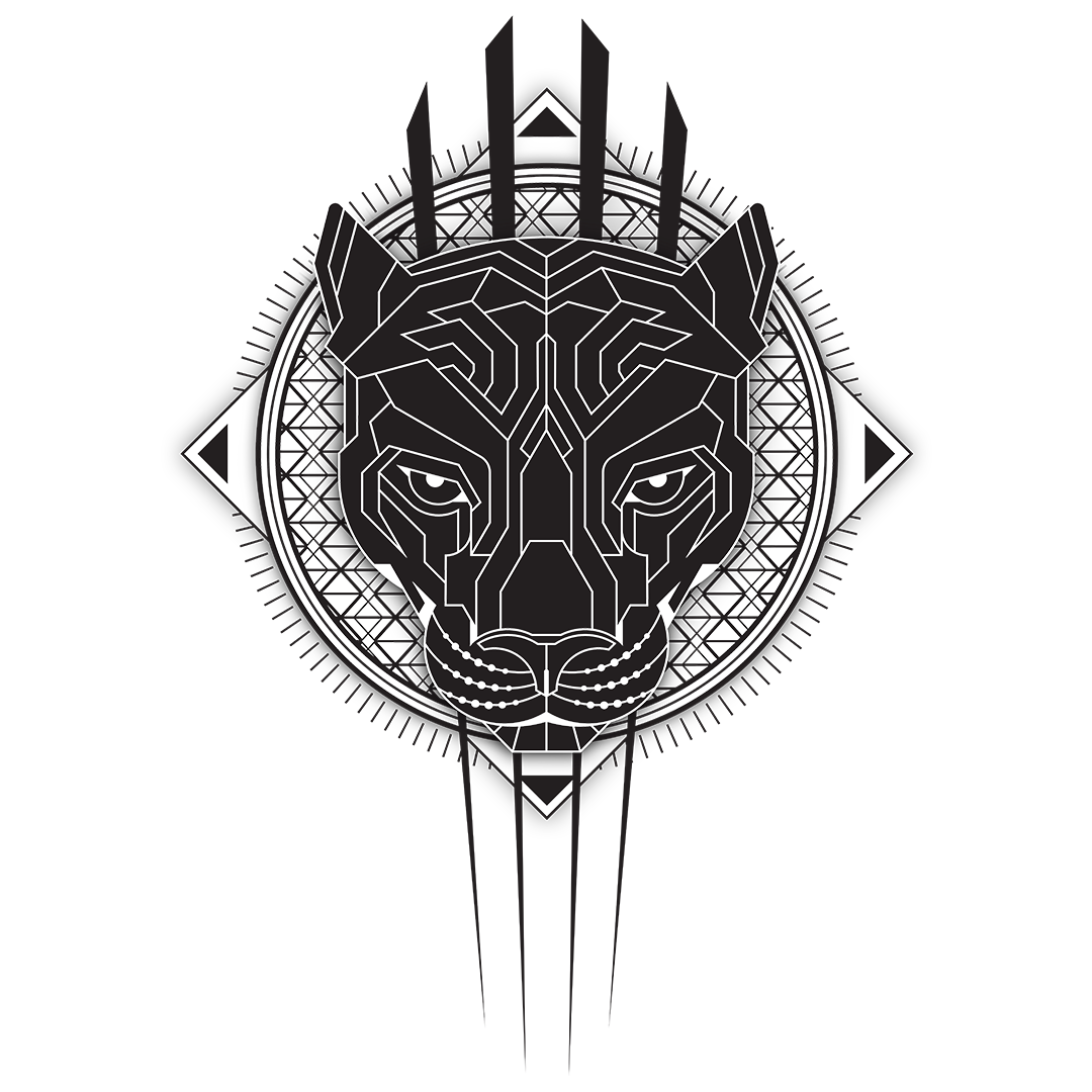 geometric animal BLACKPANTHER   elephant wolf modern tshirtdesign poster sacredgeometry Urban