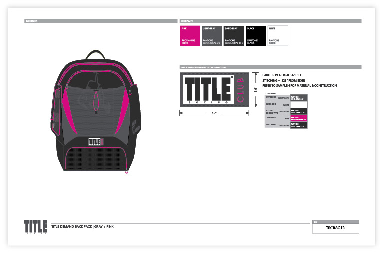 backpack product development brand
