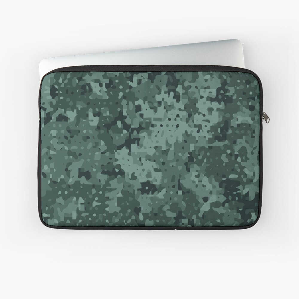 green micro camo camouflage pattern laptop sleeve