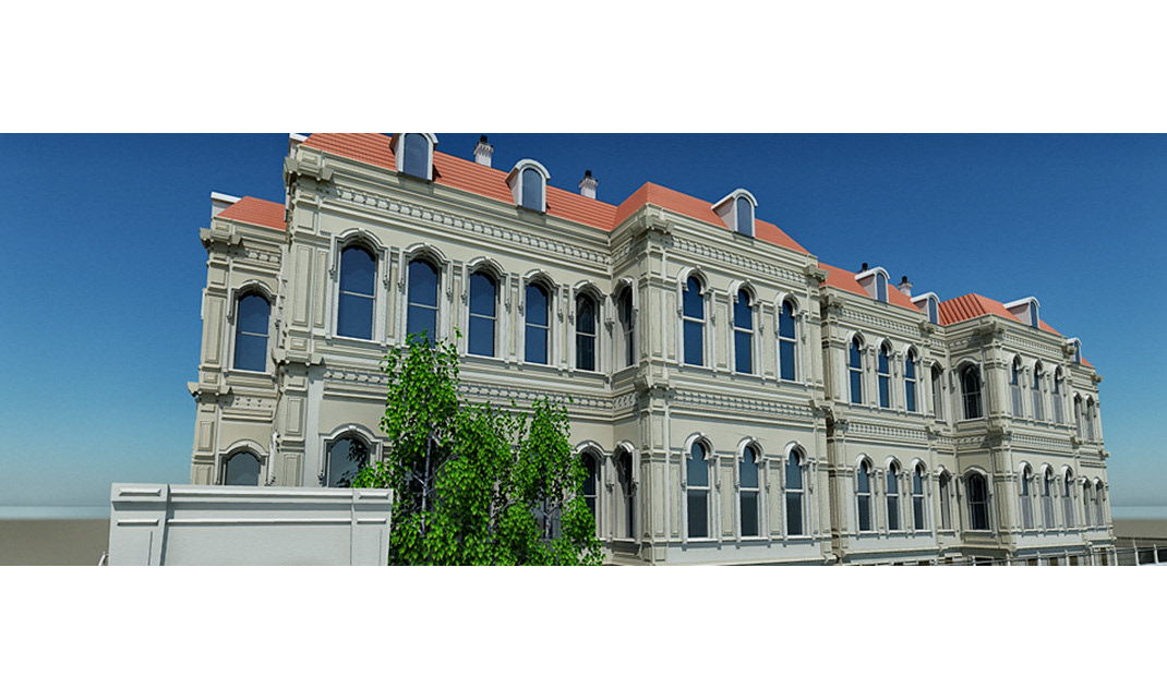 3D S Max mental ray architectural building historical modelling place