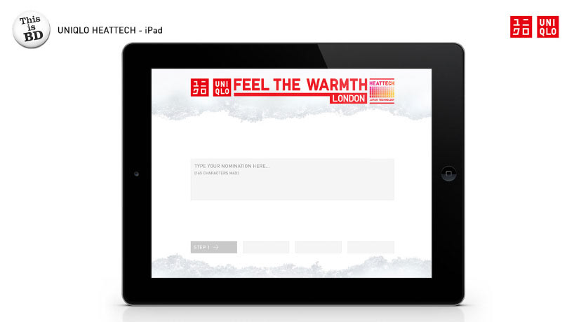 ux UI campaign uniqlo tablet Web