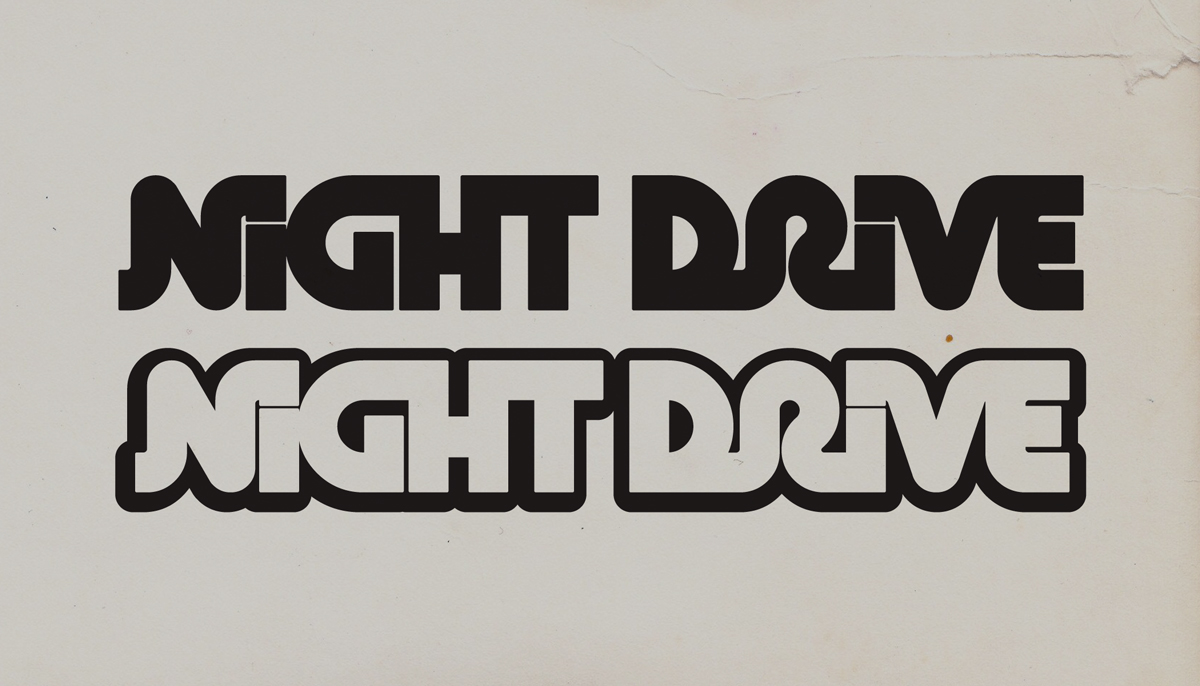 brand night drive logos dope Retro 80's 80s vhs hotrod poster promo New Wave electro 1980s