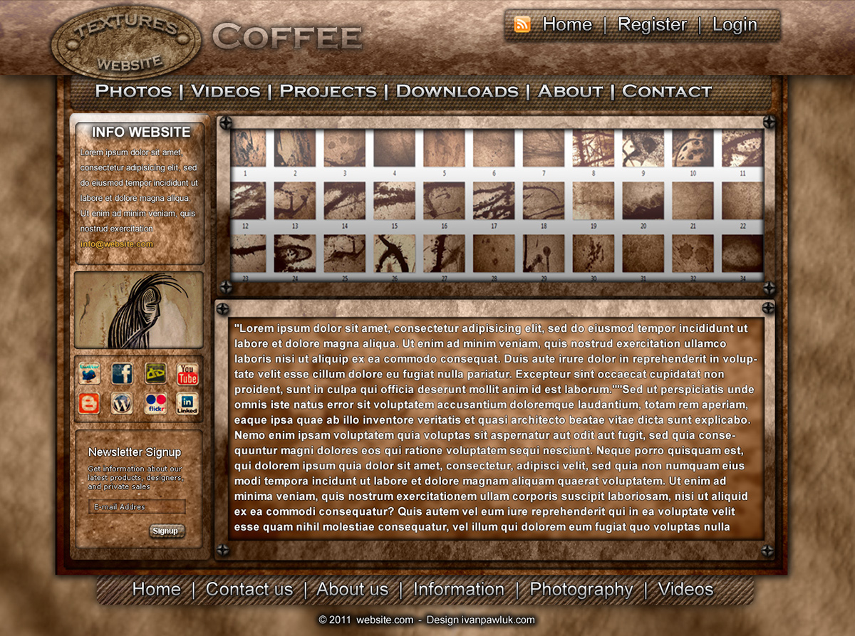 coffe website  template  free download cafe creative design  ivan pawluk