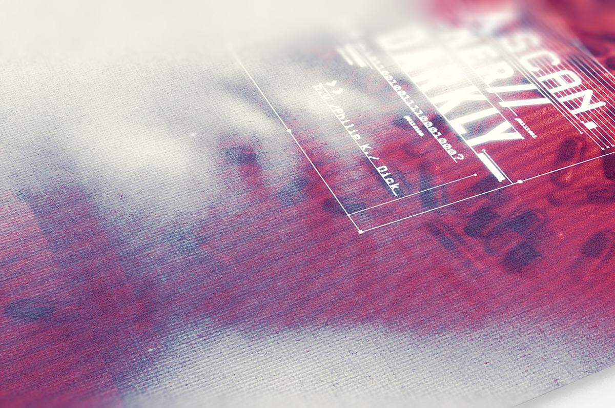 Glitch poster texture SCAD Technology graphic design art pink blue digital dark print