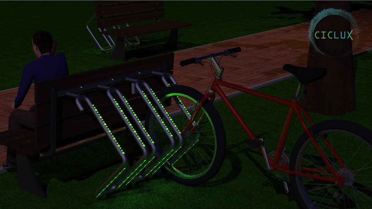 Bike Biodesign Biodiseño Cyanodelux design diseño Iluminación parking