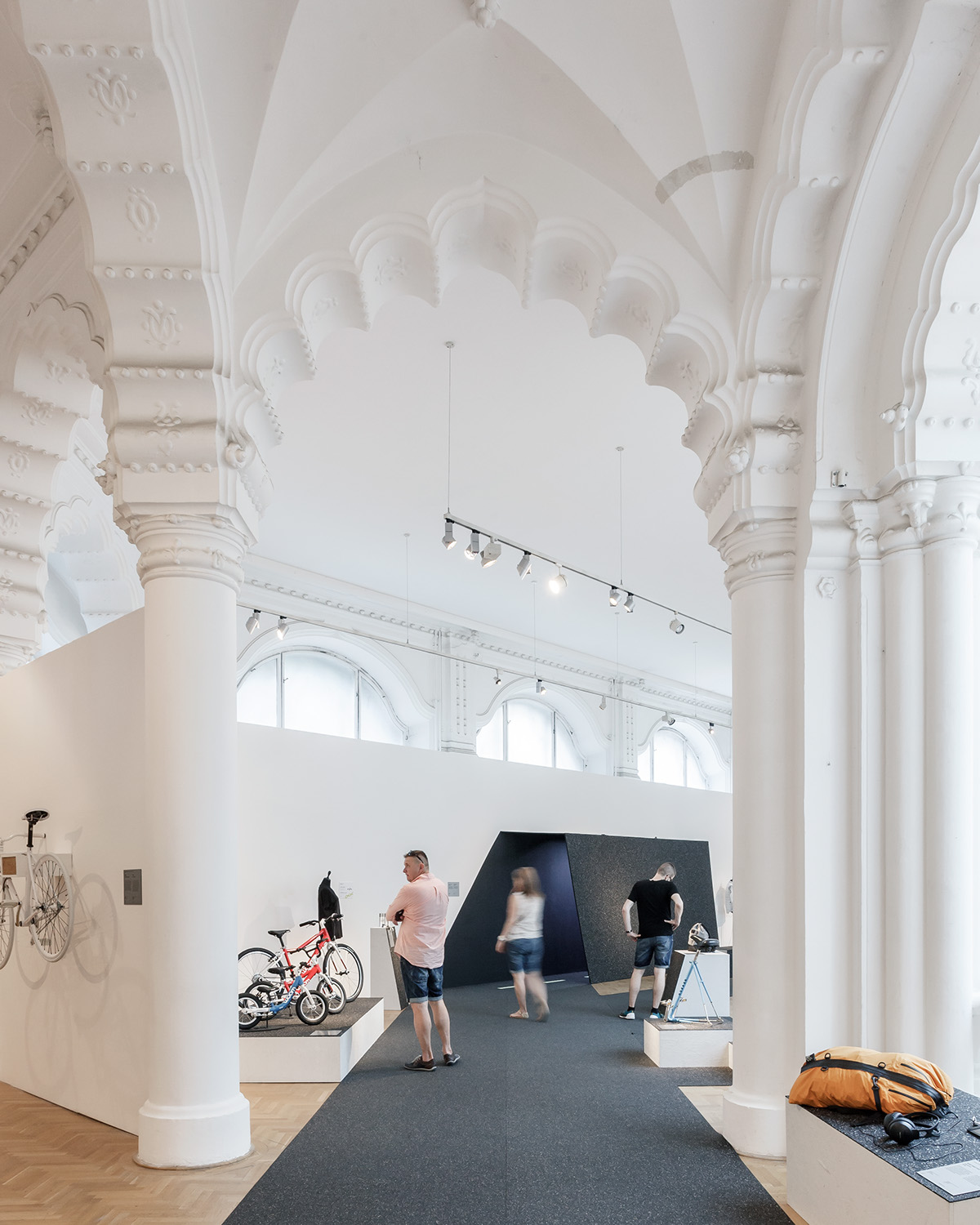 Exhibition  design Interior rubber Bike Bicycle installation interactive