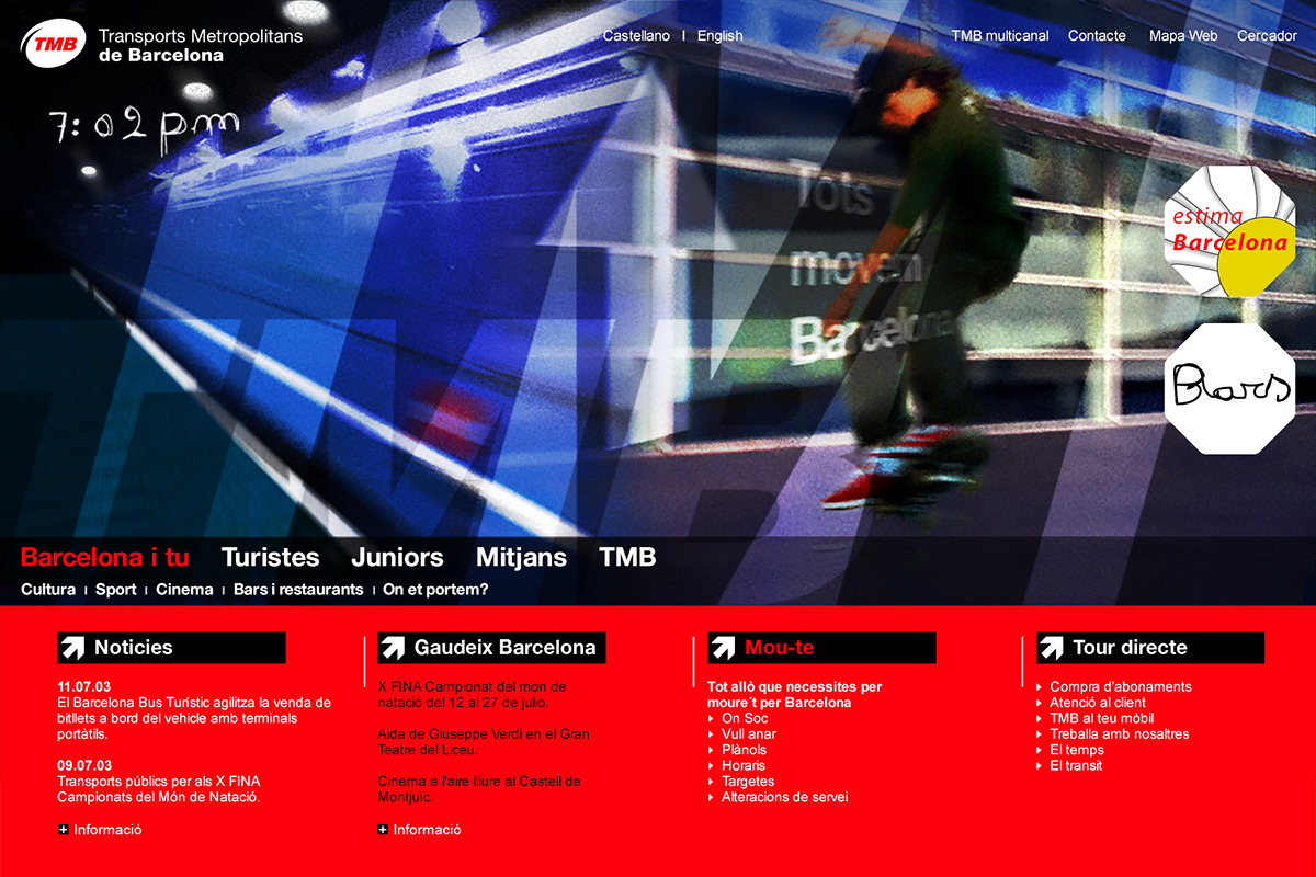 tmb barcelona Web Design  Website Transport Barcelona