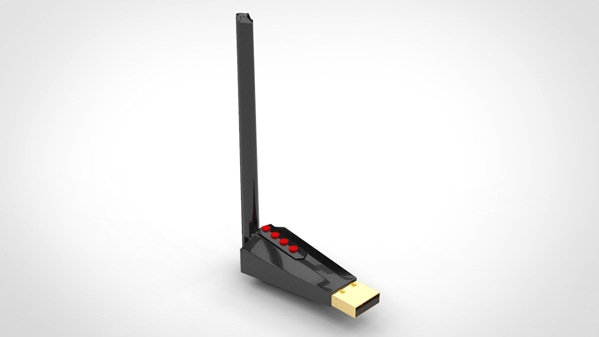 3D 3ds max adapter design Internet Render screenshot visualization Web wifi