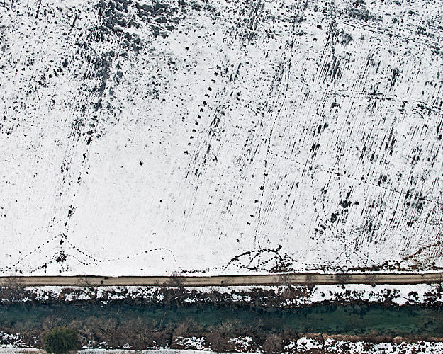Aerial winter cold photo foto fotografie Luftaufnahmen Bavaria germany Bayern Deutschland view art graphic structure lines abstract