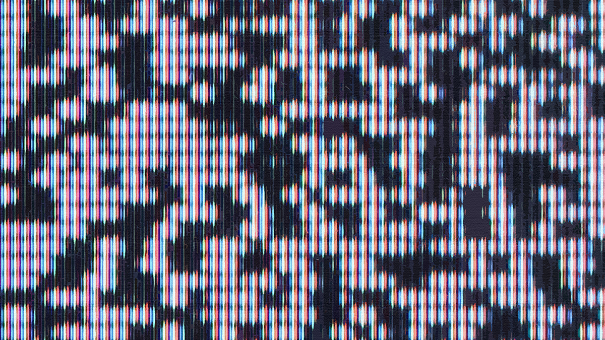 Adobe Portfolio error Glitch experimental pattern Repetition Technology television video process metaphor Paradox signal loss white noise rain post-digital