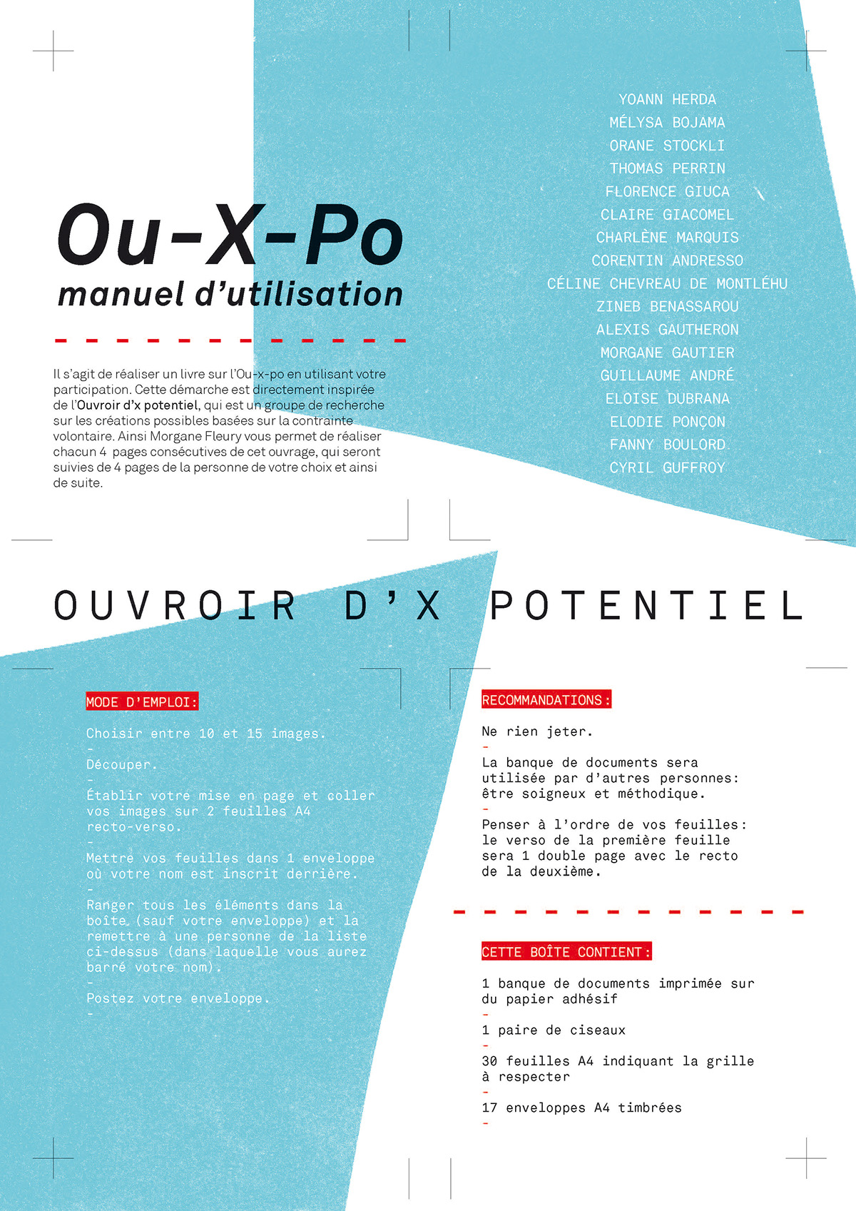 Oulipo collage design participatif
