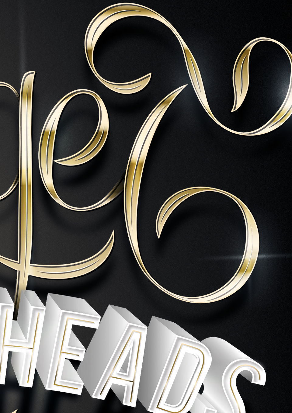 lettering type Calligrphy 3dlettering 3D graphicdesign design gold black White typedesign typographer