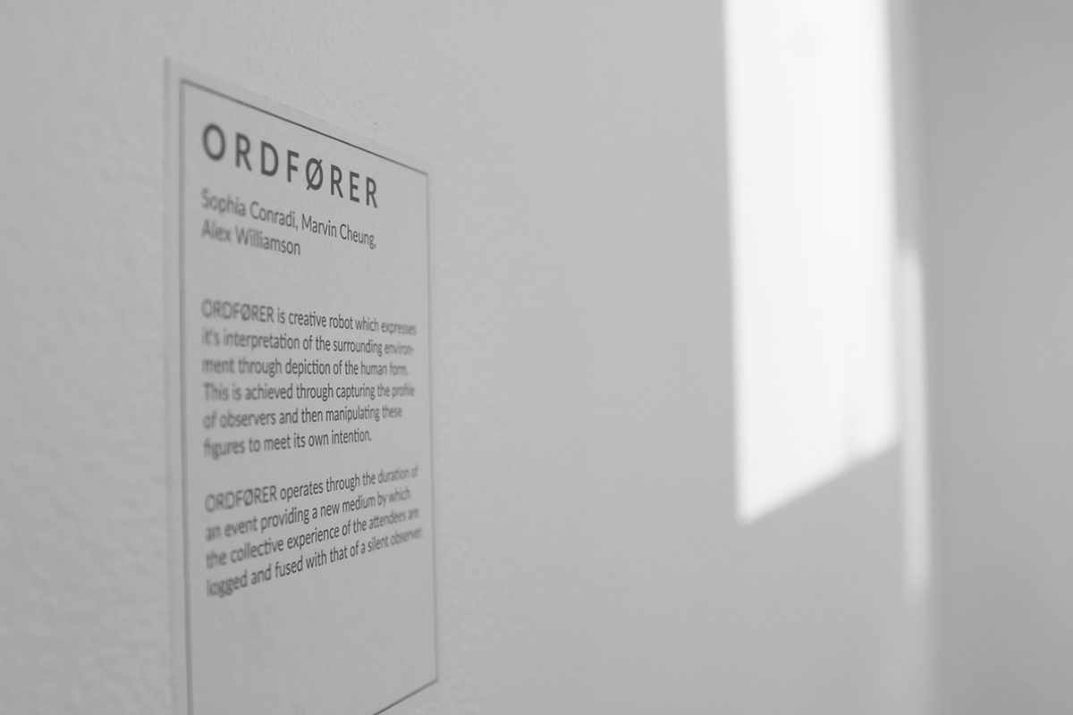 ordforer robotics Exhibition  print identity Website design logo creative art