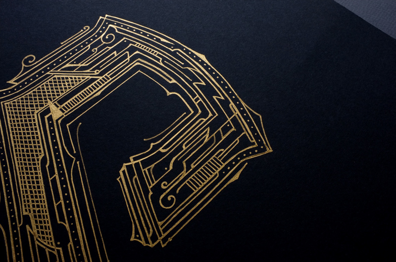experimental Handlettering lettering typography   gold pentouch Biernat tomaszbiernat design