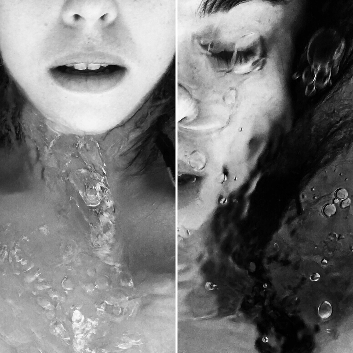 underwater fantasy black and white