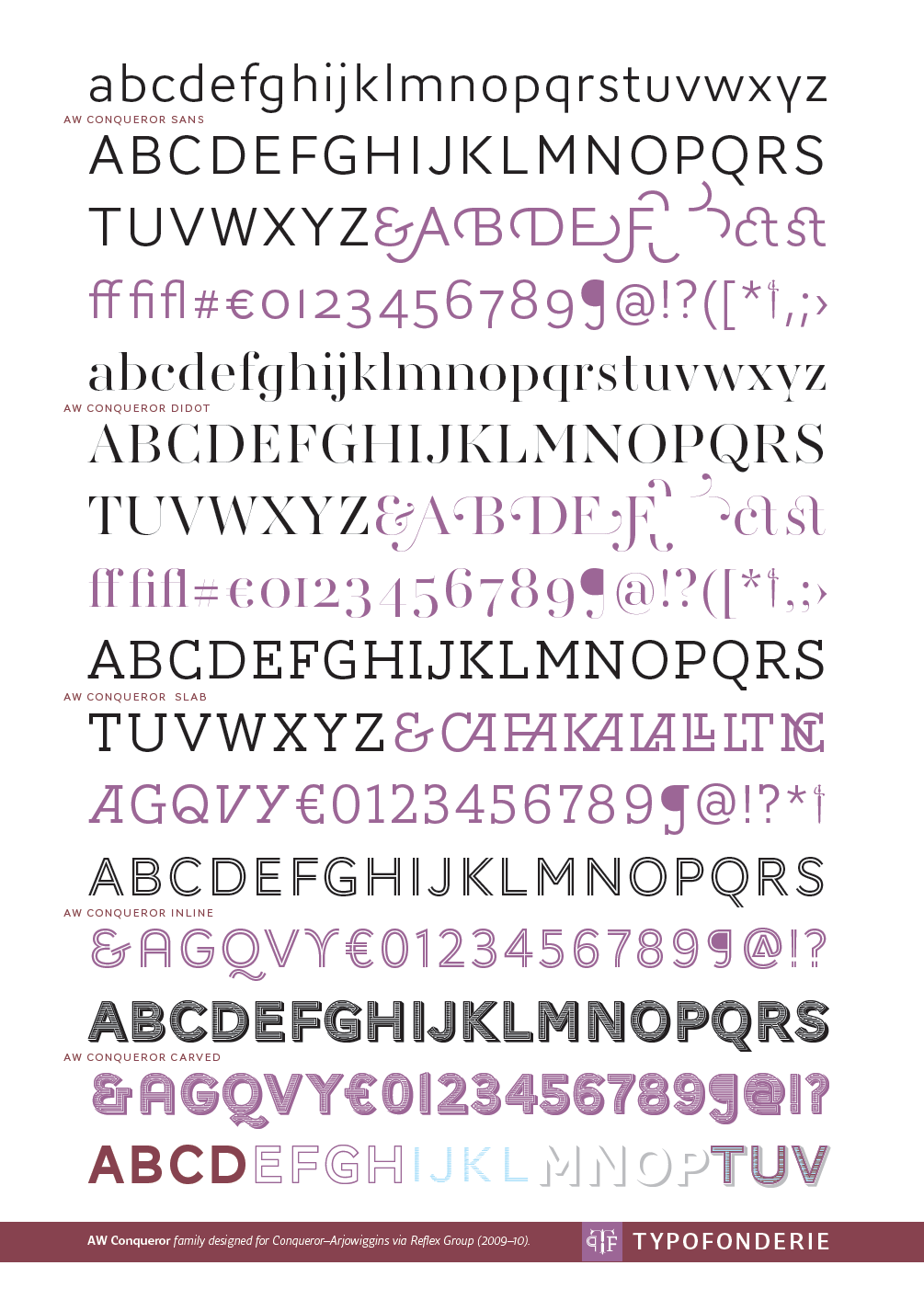 Arjowiggins Typofonderie Conqueror AW ATypI TypeCon paper fonts free