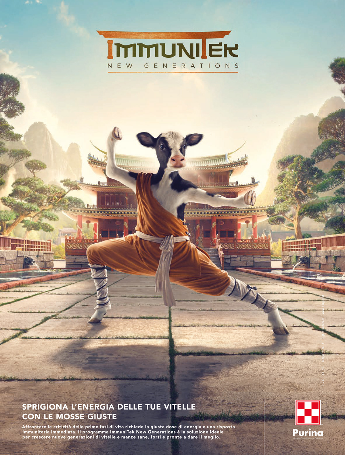 3D china cow farm kung fu Shaolin temple zen