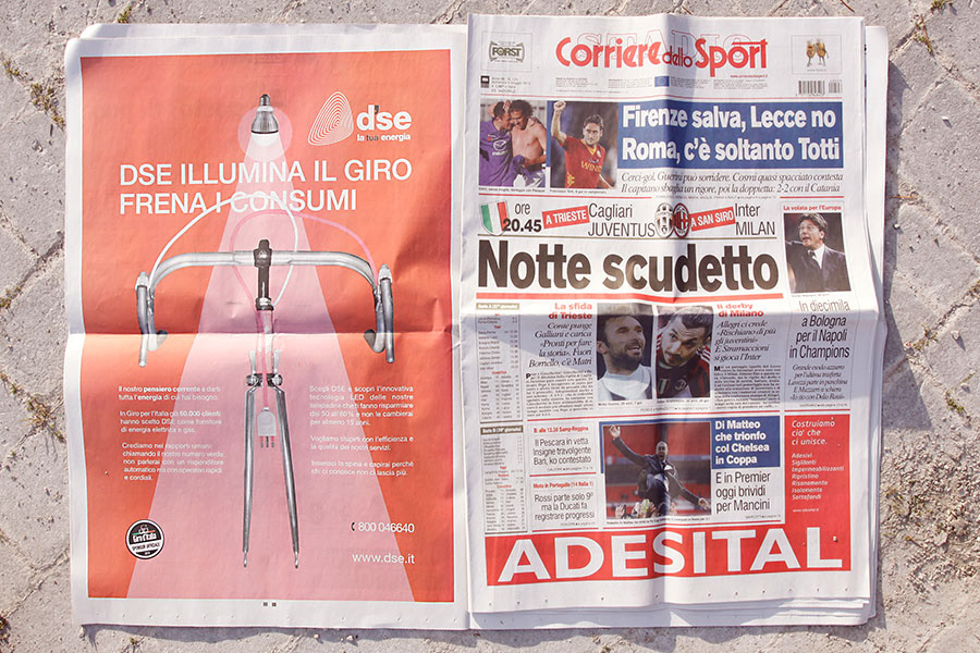 DSE andrea papi Giro d'italia bici electricity energy forchetta fork gazzetta sport