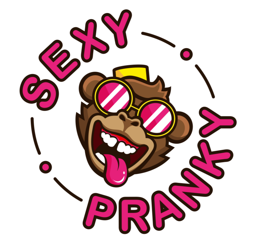 sexy monkey Prank Fun logo web site package friend joke