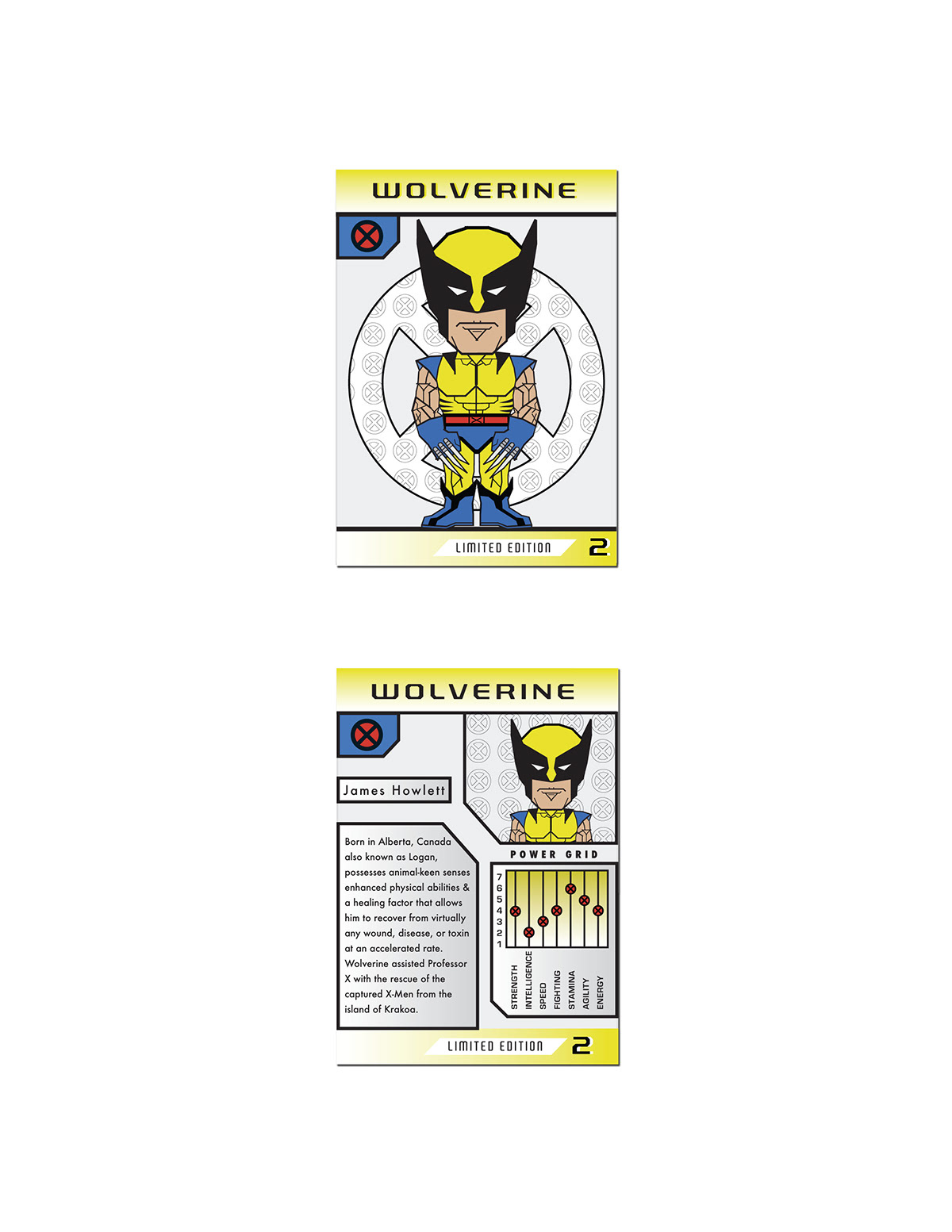 x-men characters wolverine cyclops colossus magneto trading cards