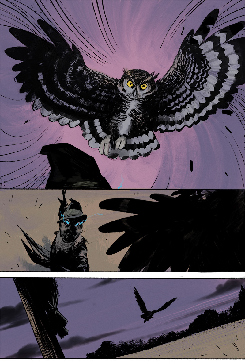 comic book artist comics owl scarecrow short story Webcomic