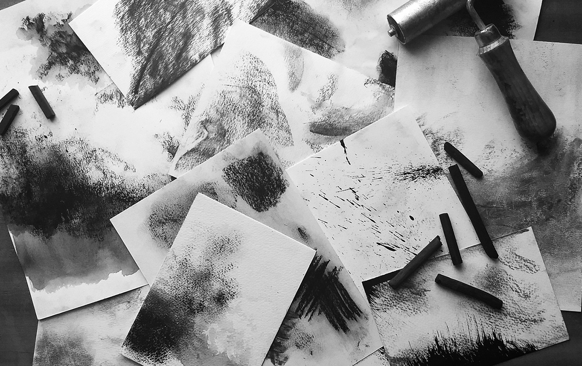 abstract Poster Design Black&white charcoal monochrome art Film   graphic design  handmade texture
