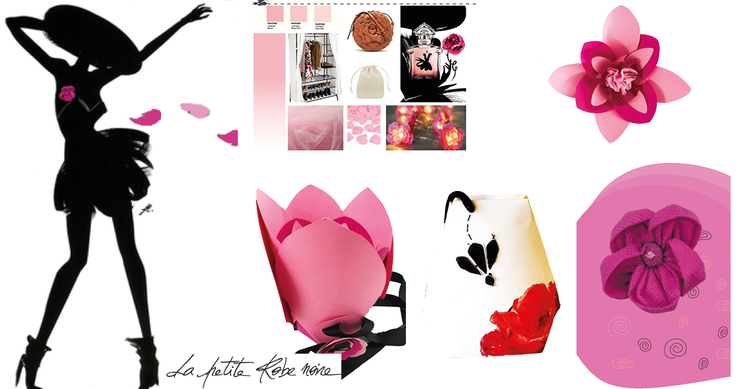art blotter concept floral guerlain la petite robe noire parfum rose roseraie shopping bag