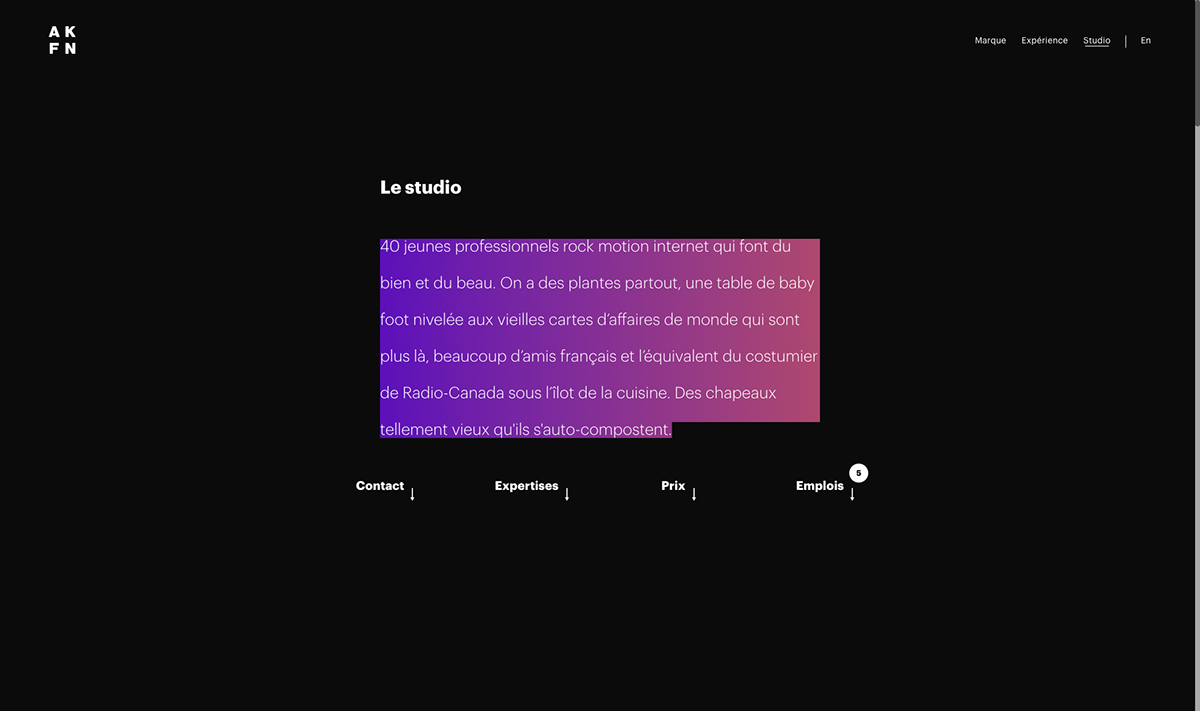 Montreal St-henri UI ux Web Design  interactif interactive