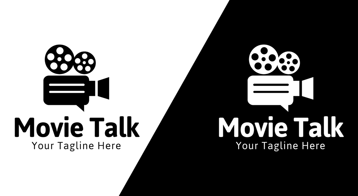 movie talk Cinema logo template modern elegant produktion maker