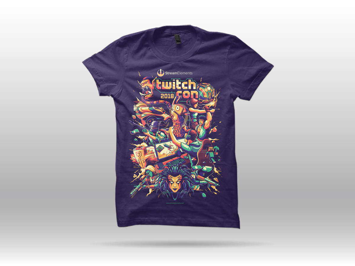 stream element game Gaming pubg Ryu warcraft Streetfighter Twitch t-shirt tshirt