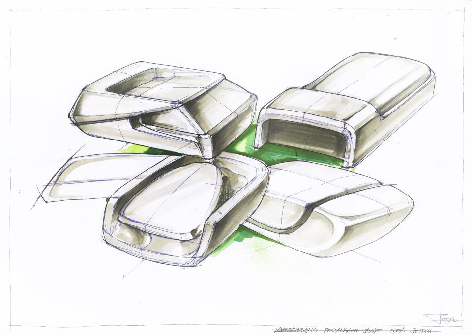 Idea sketch product drawing form study material study