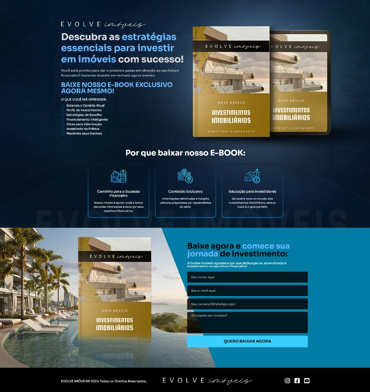 ebook eBook design landing page pagina de vendas página captura Web Design  wordpress Website UI/UX imobiliária