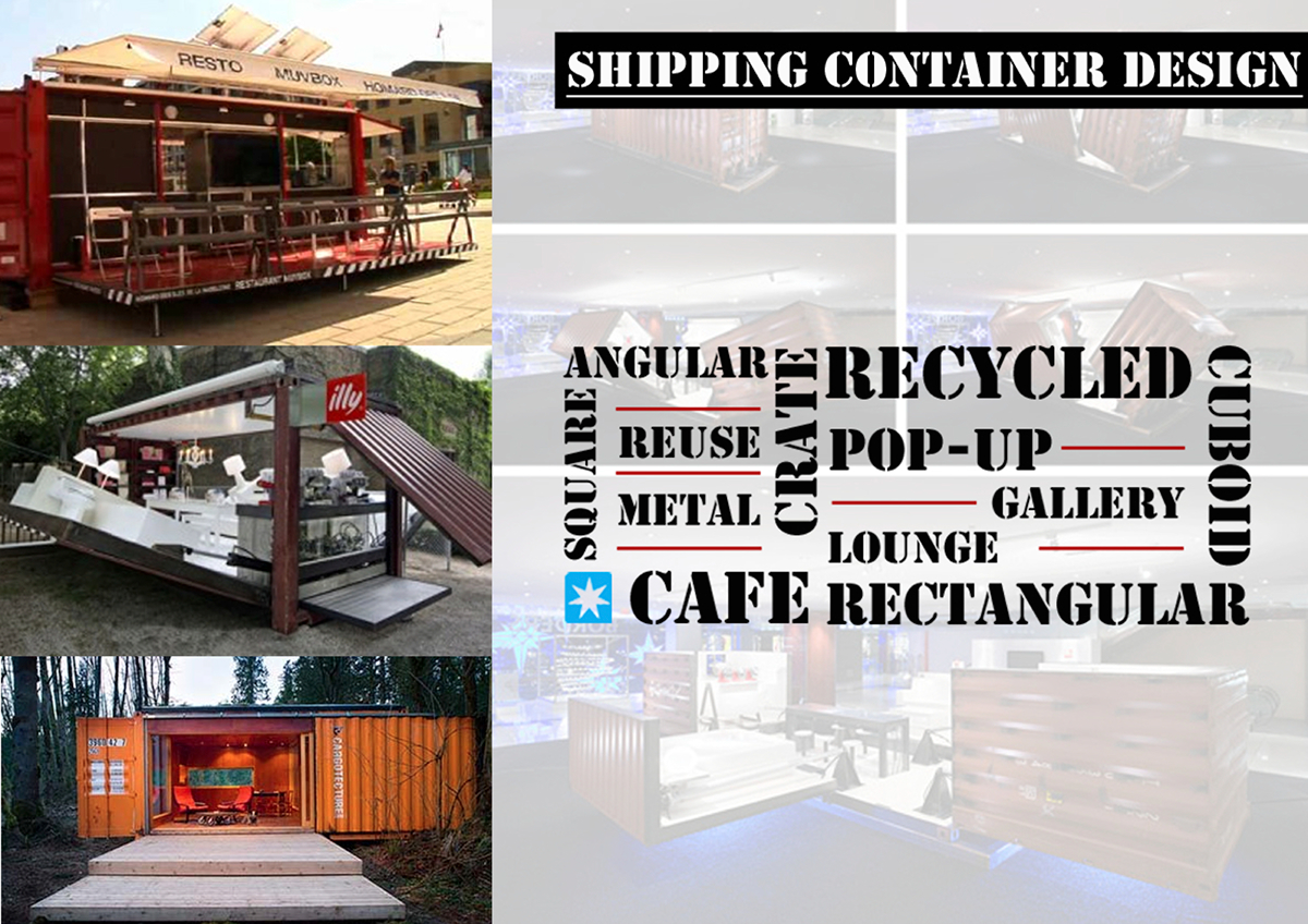 industrial STEAMPUNK cafe Shipping Container boxpark
