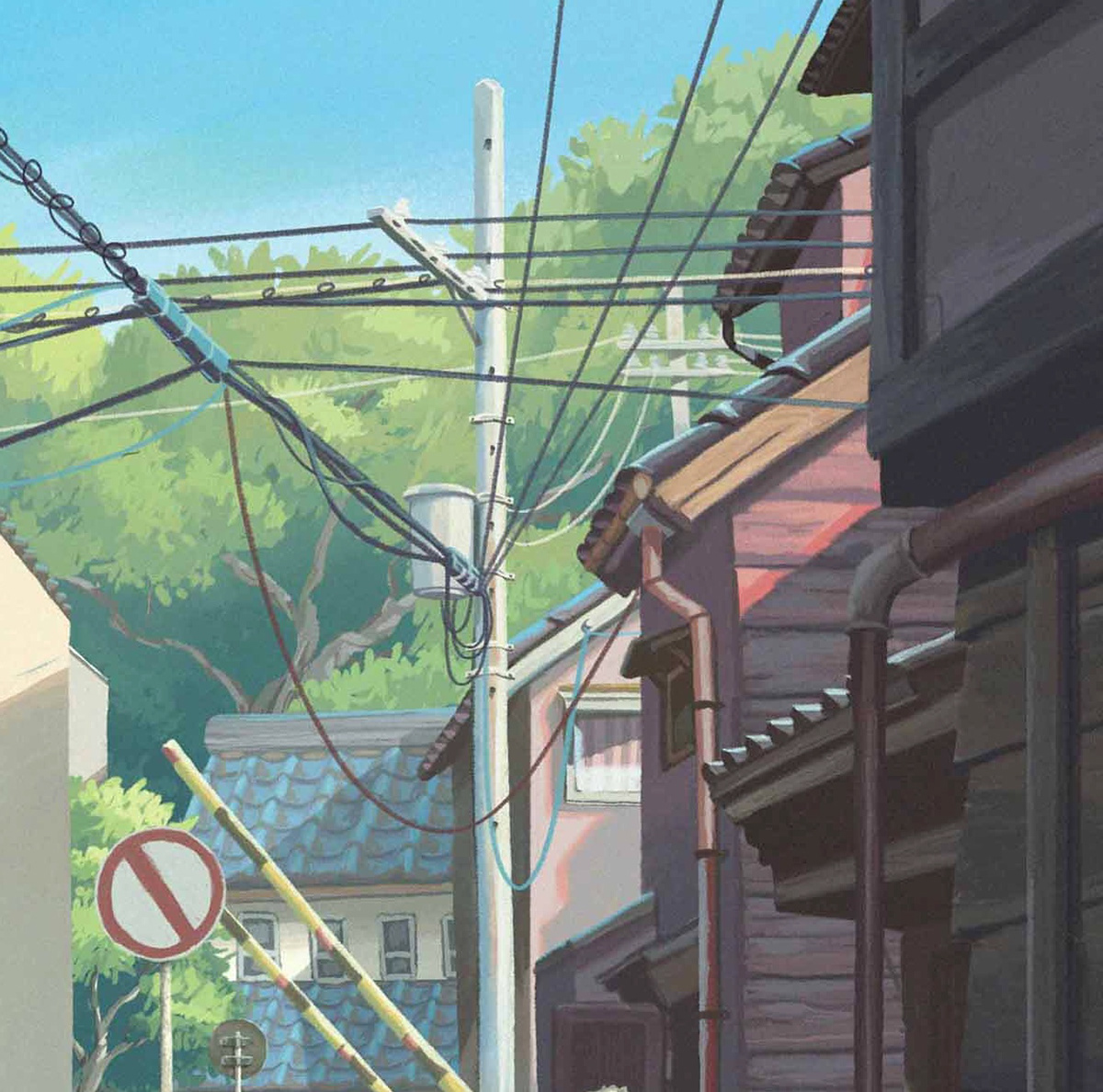 background design neighborhood Street japan concept art ILLUSTRATION  animation  background art