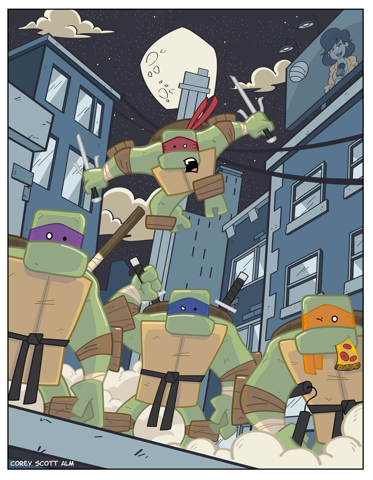 TMNT ninja Turtles  Leonardo Donatello Michealangelo Raphel april o'neil comic San Diego power