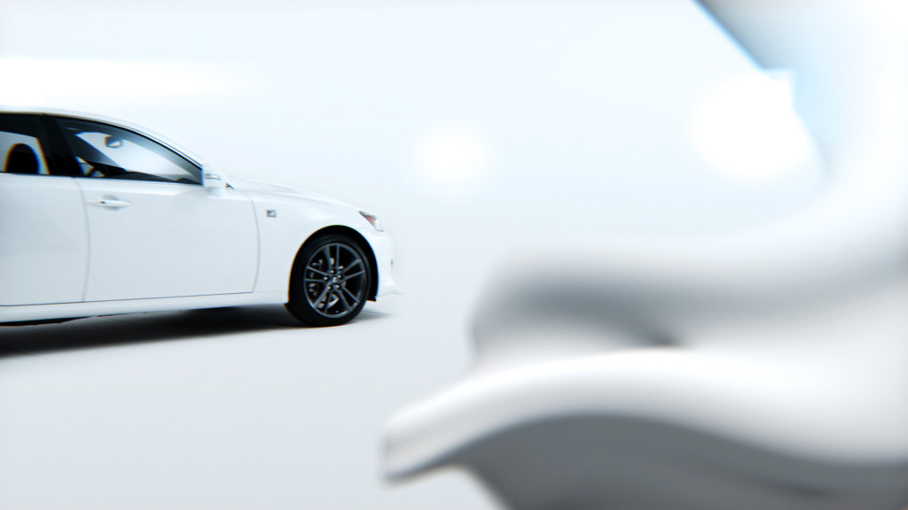 White Lexus Cars Exhibition  3D