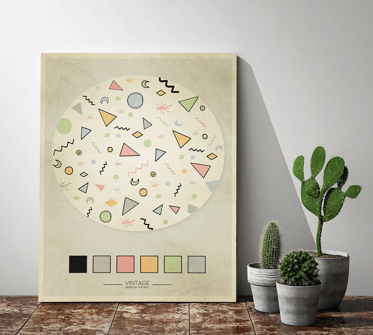 design colour color pattern vintage palette poster