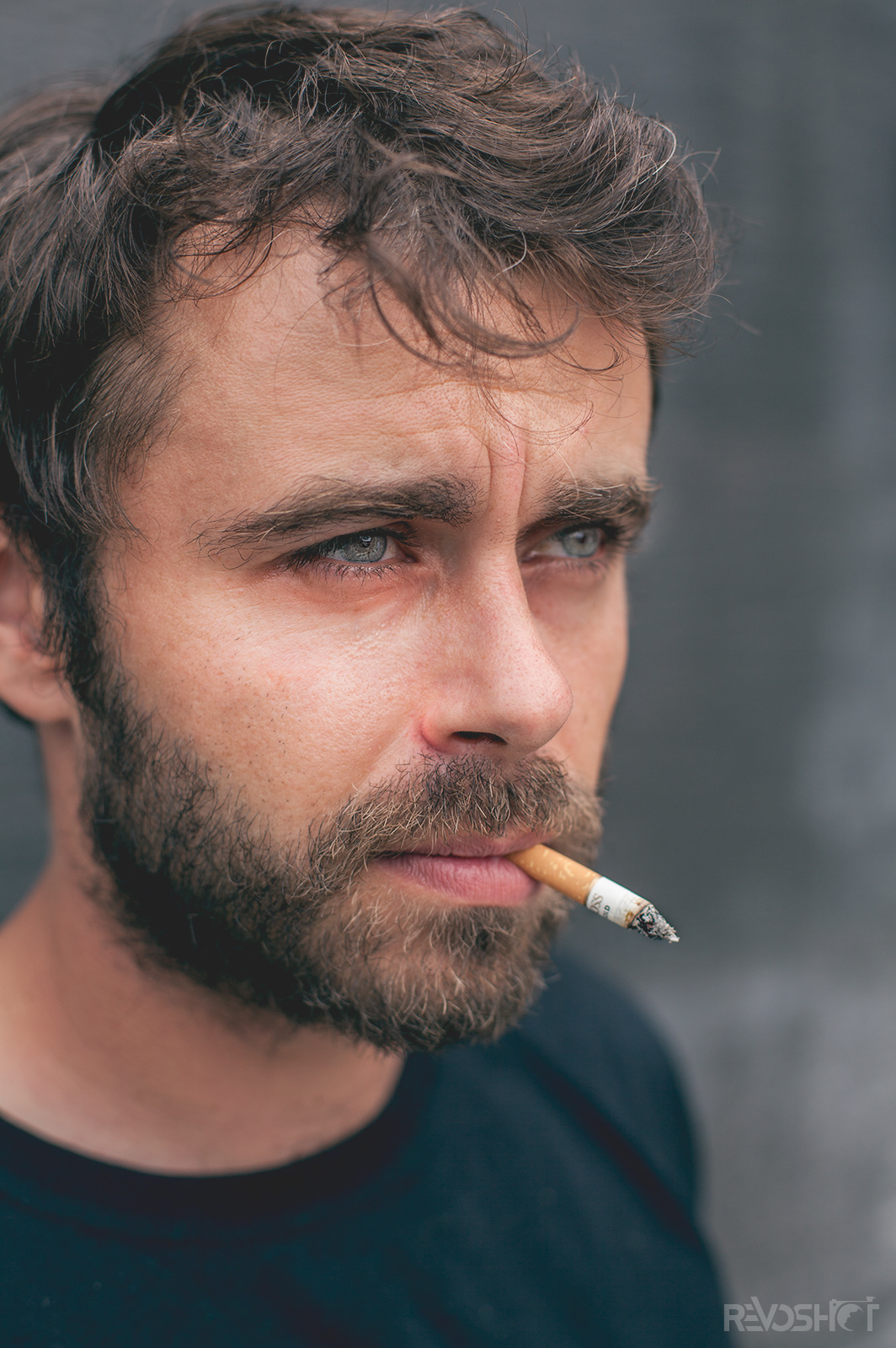 Natural Light portrait portrait photography smoke cigarette beard