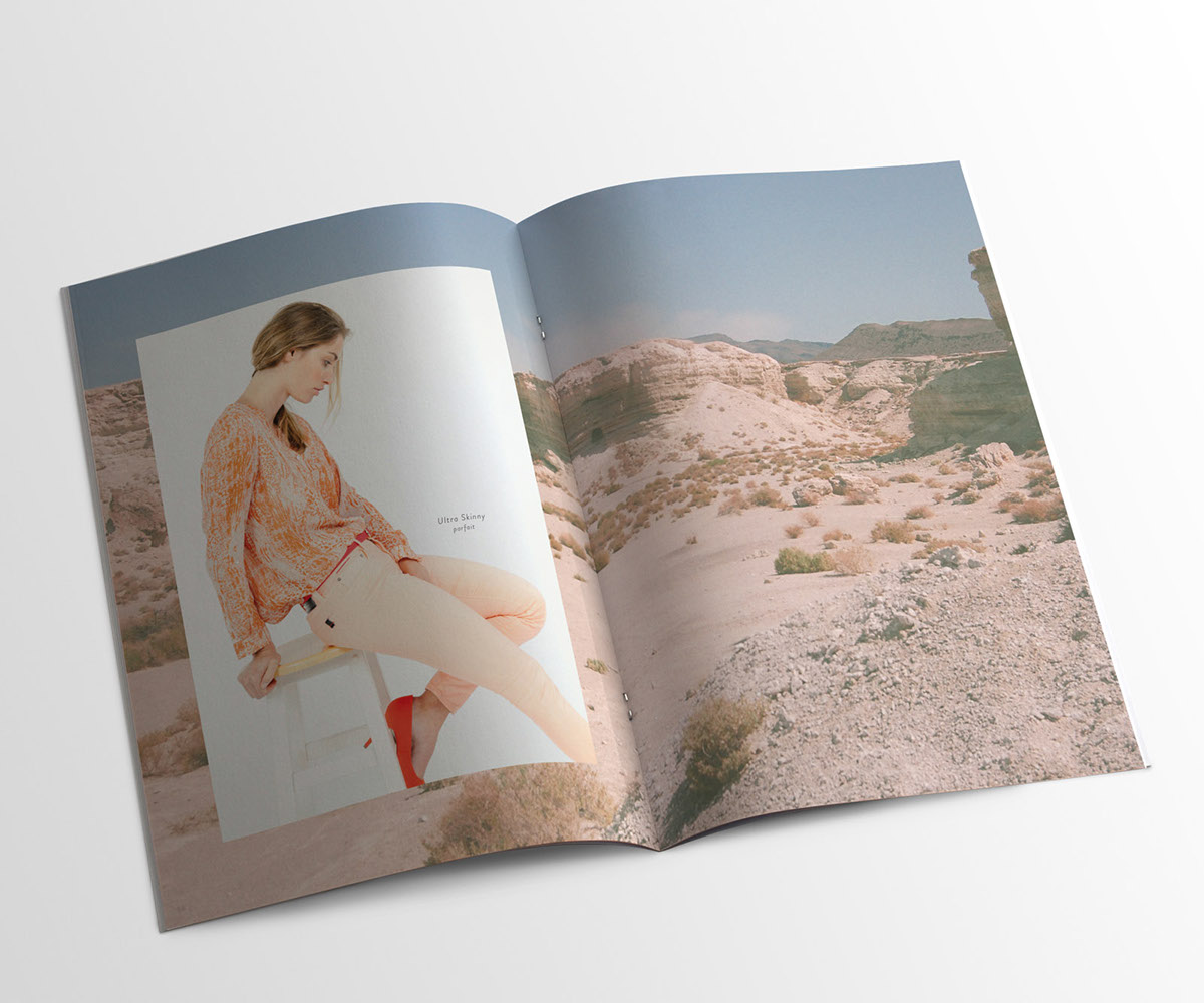 Adobe Portfolio look book fashion photography marketing   sales women denim jeans Denim Image Retouching Layout Design