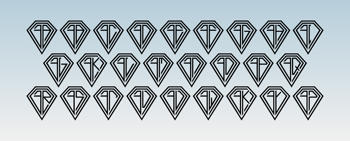 font symbol luxury emblem design elegant monogram personal elegance identity decoration individual Collection diamond 