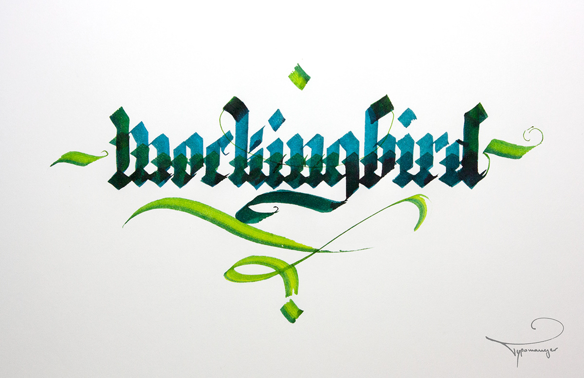 irinel papuc  typomonger calligraffiti Fraktur Pilot Pen calligraphycal art design