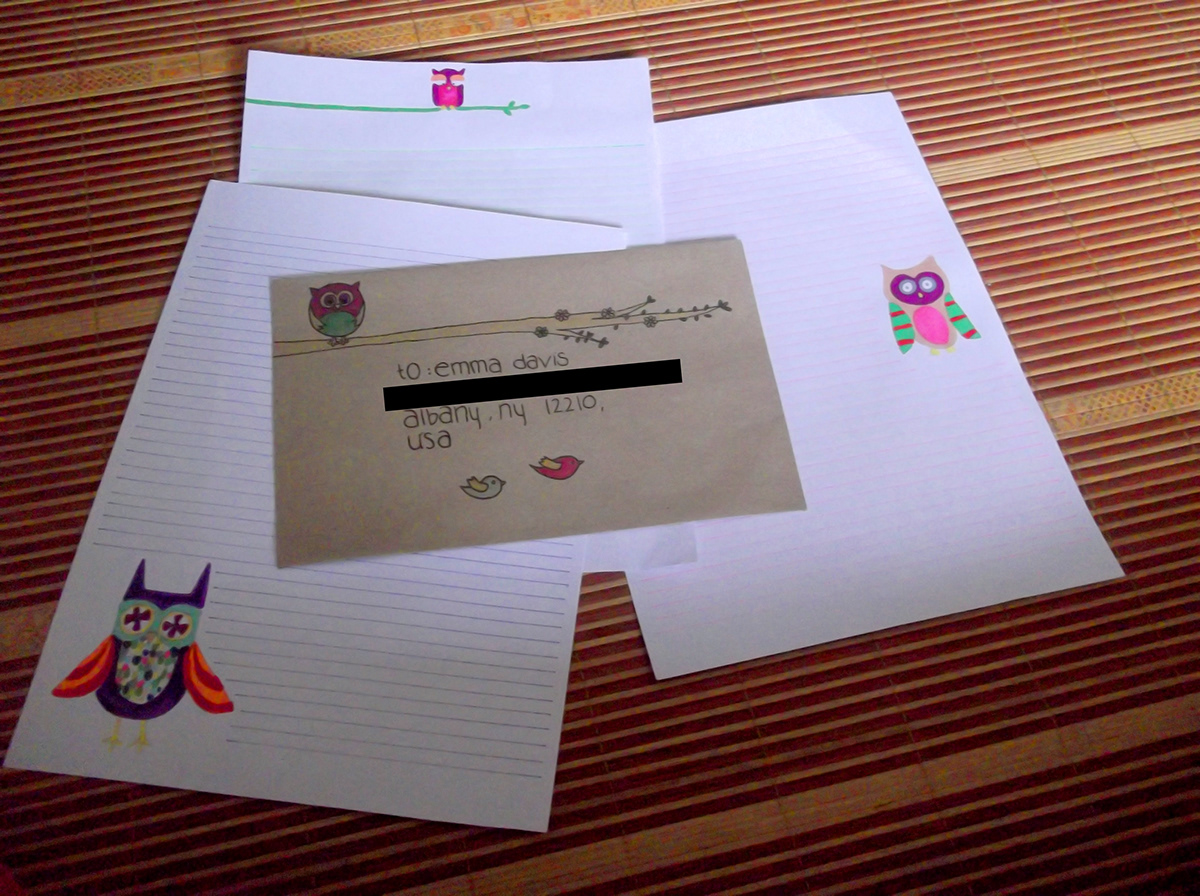 envelope design letterhead pen pal pen friends snail mail
