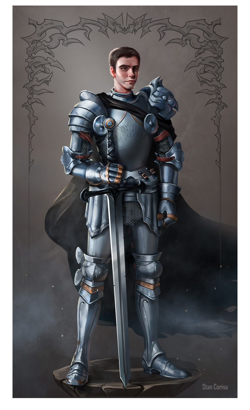 knight warrior fantasy Character design  medieval character concept art character concept heavy armour