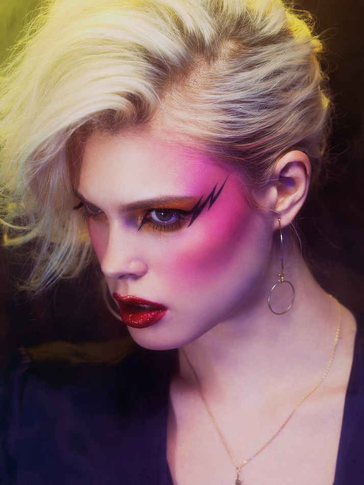 disco beauty makeup party girl model oussenko r=editorial