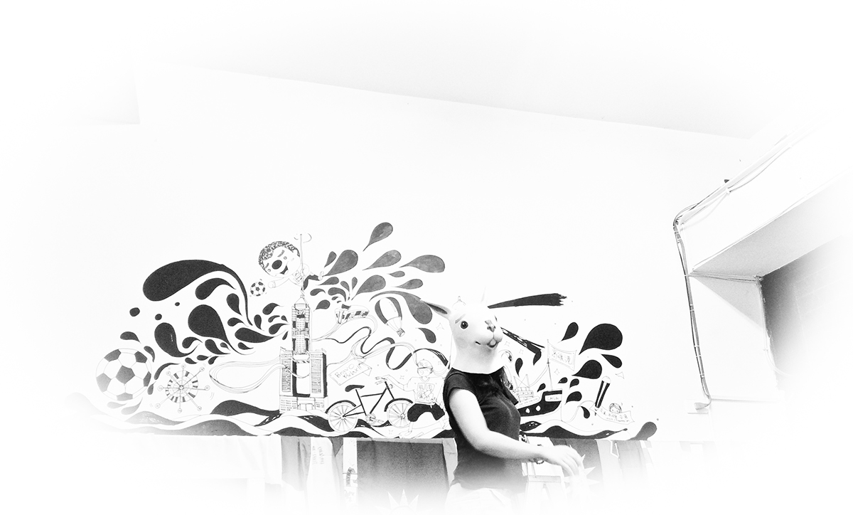bravo relax hostel kaoshuing taiwan Mural Painting Logo painting kelseyz troublexy working holidays 黑白琪 高雄 台湾 打工換宿 插画换宿 壁画创作