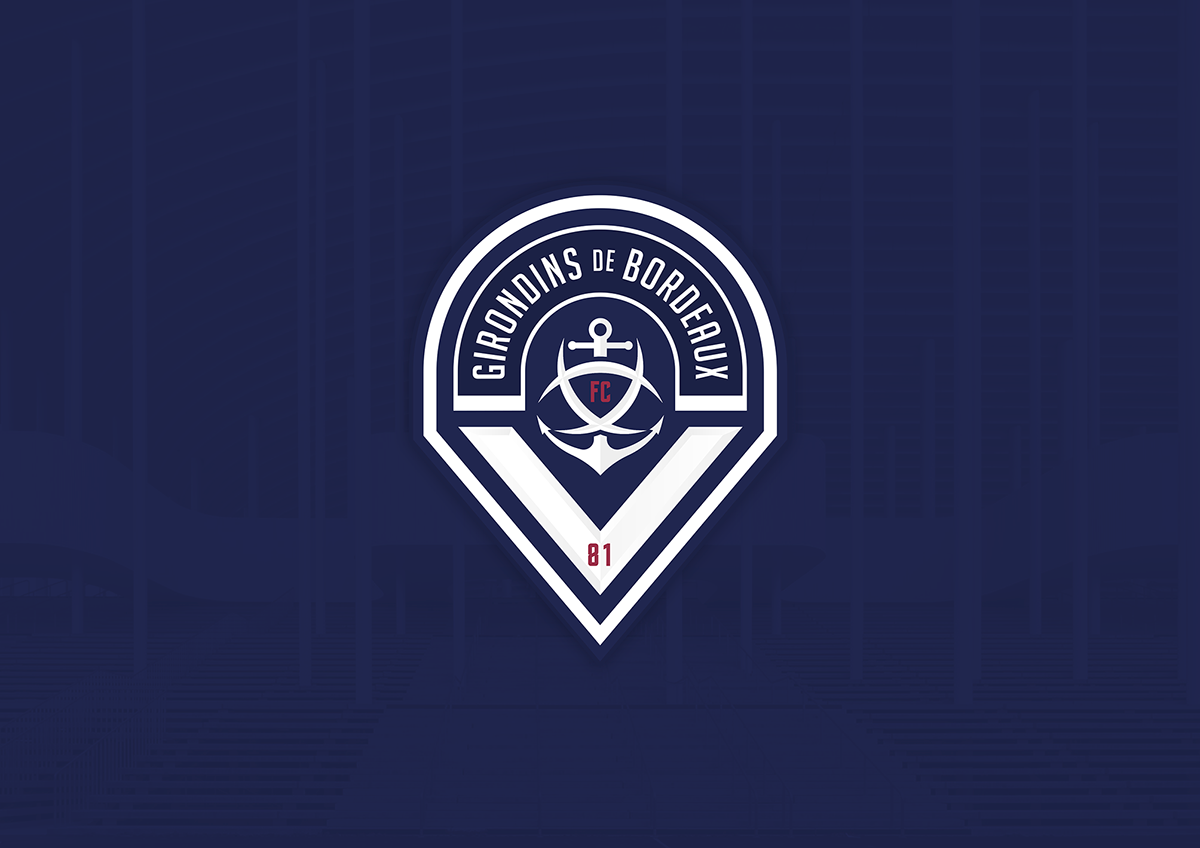 soccer football club Bordeaux logo sport Ligue 1 Rebrand sports badge