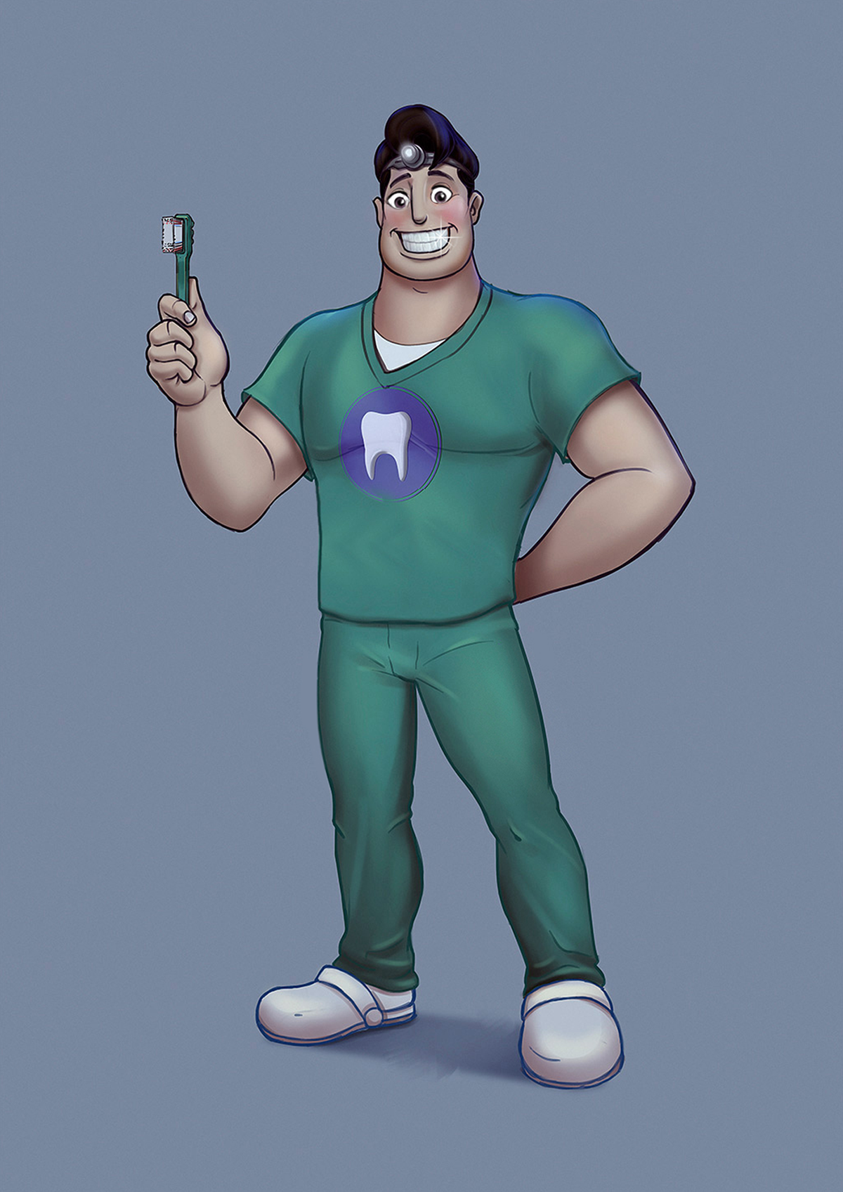 dental dentista Character personagem alopra Ilustração ILLUSTRATION 