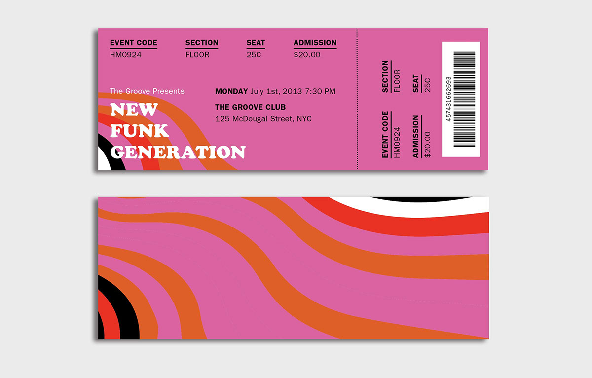 Funk band identity Promotional poster ticket brochure