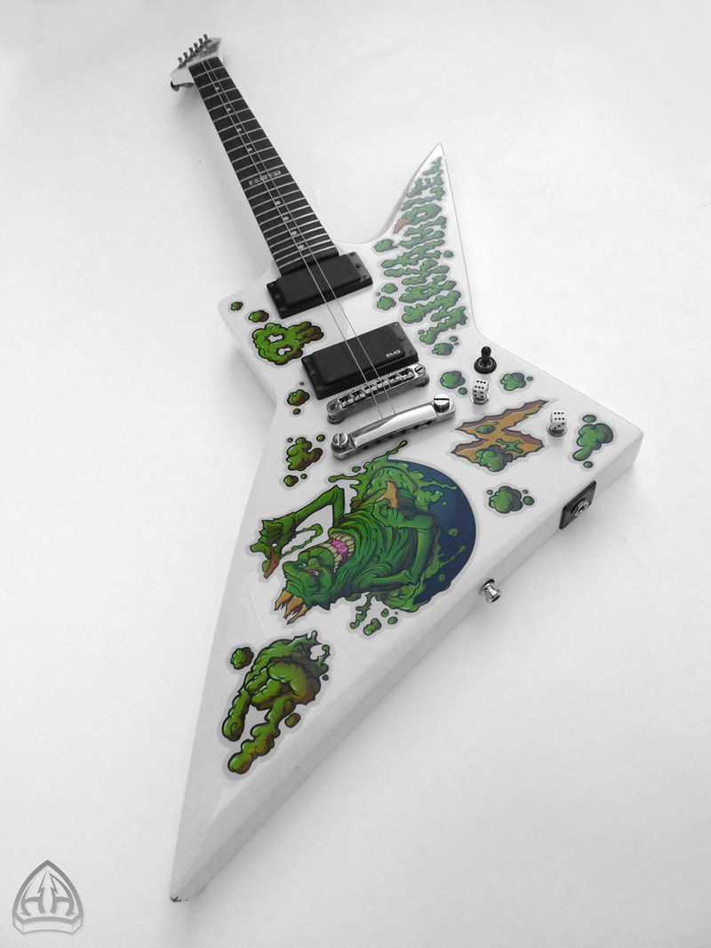 vector Custom Illustrator electric guitar vinyl Slimer esp