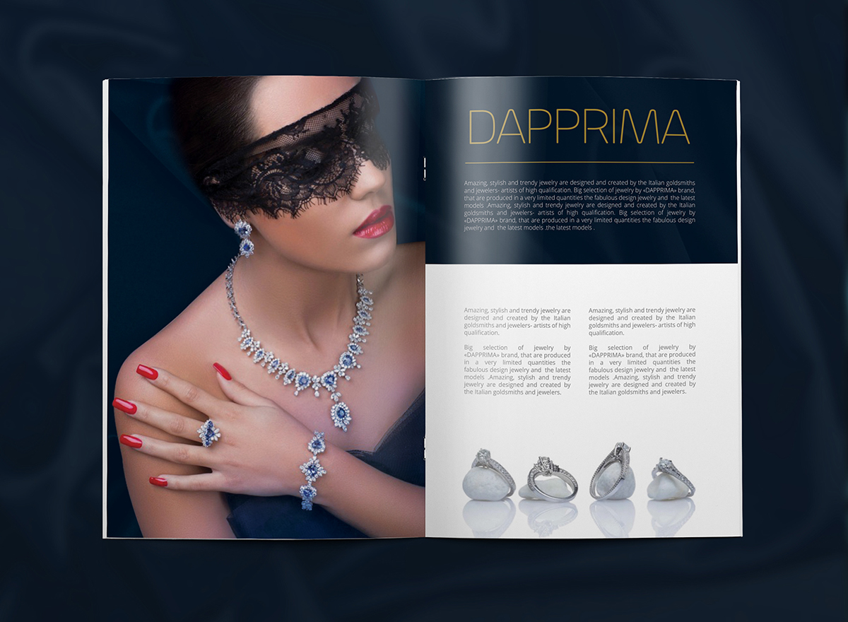jewelry brochure free magazine Mockup psd clean modern fasion modeing flyer fresh print